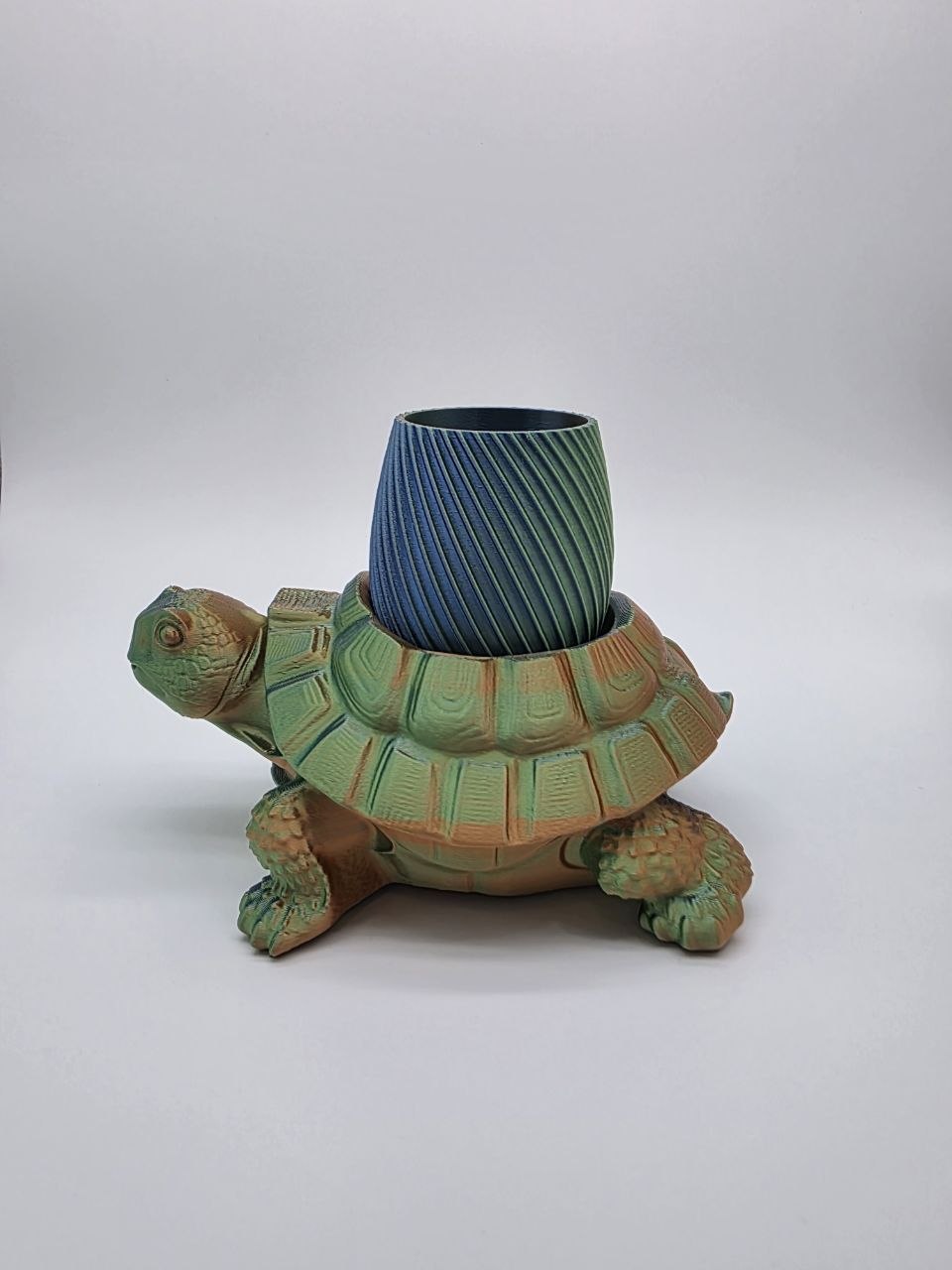 🌈 Rainbow Turtle Planter – Unique 3D Printed Pot 🐢✨Green, Blue, Orange