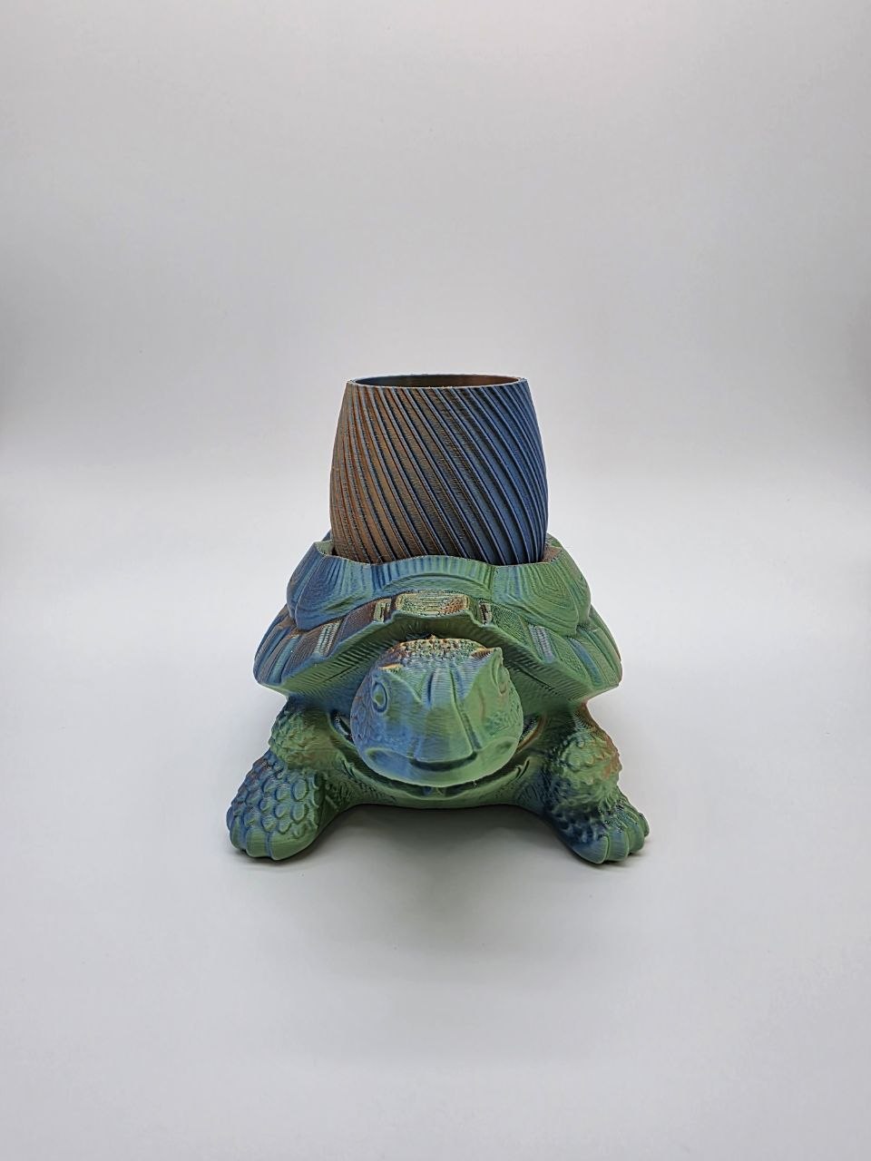 🌈 Rainbow Turtle Planter – Unique 3D Printed Pot 🐢✨Green, Blue, Orange
