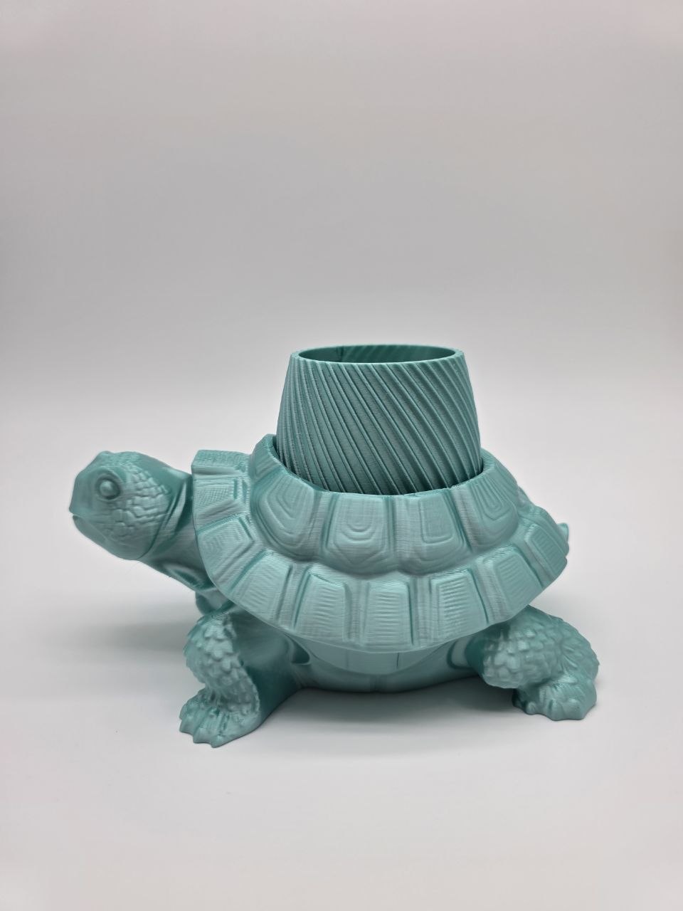 🌈 Rainbow Turtle Planter – Unique 3D Printed Pot 🐢✨Glossy Green