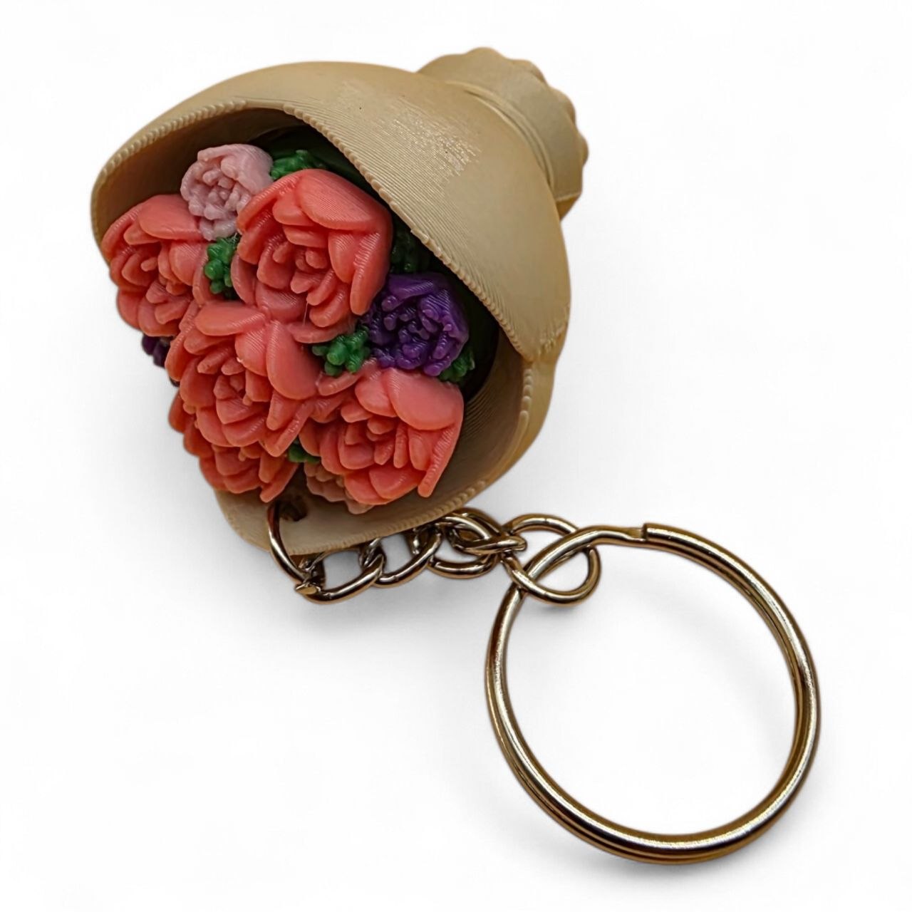 🌸 Bloom Clicker Keychain – Anti-Stress Flower Bouquet 🌸✨