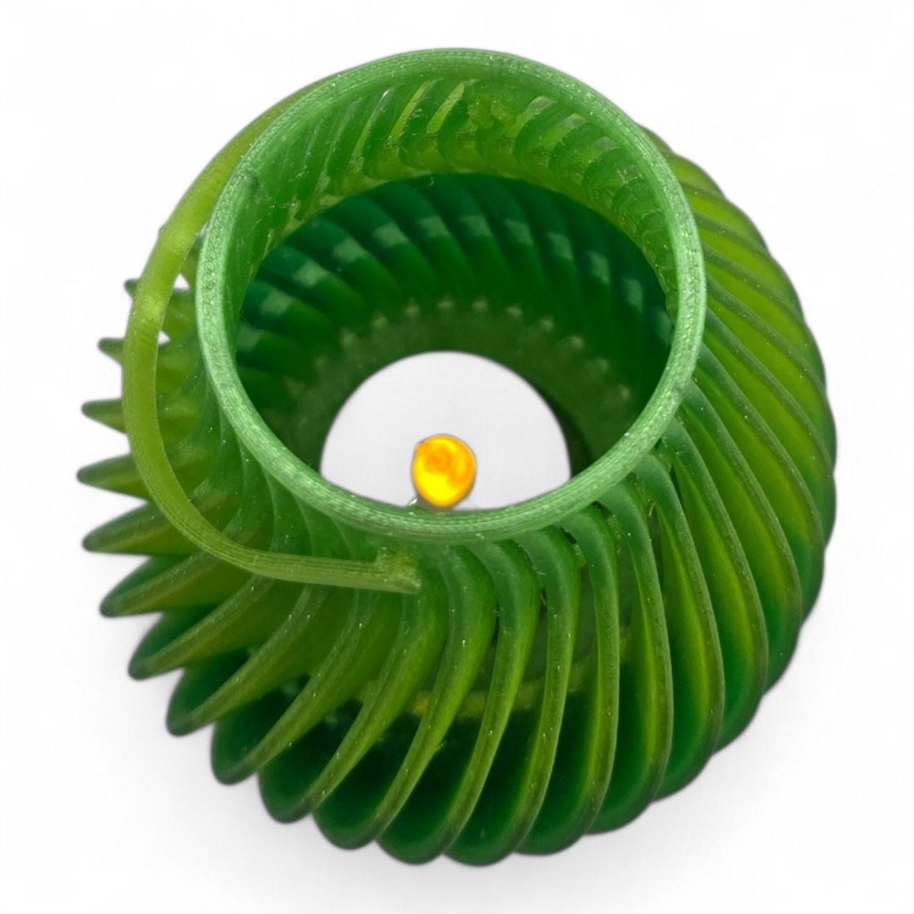 🕯️ Flow Spiral Candle Holder – Modern LED Light Lantern ✨ | Elegant Shadow Design | Green