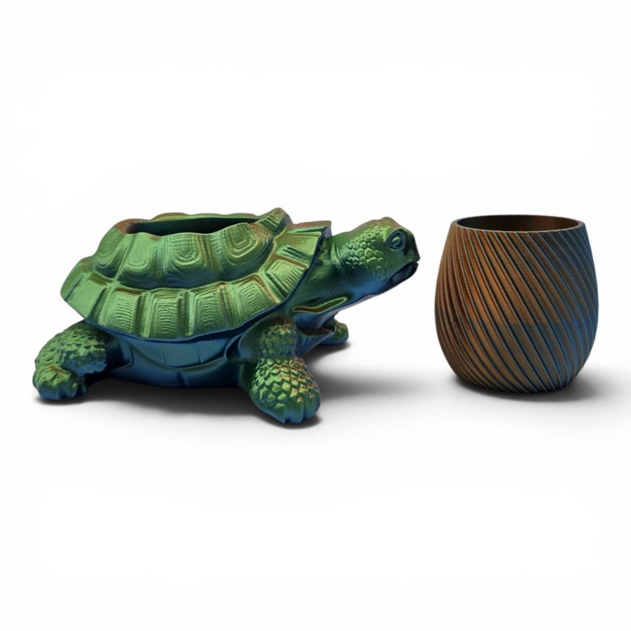 🌈 Rainbow Turtle Planter – Unique 3D Printed Pot 🐢✨Green, Blue, Orange