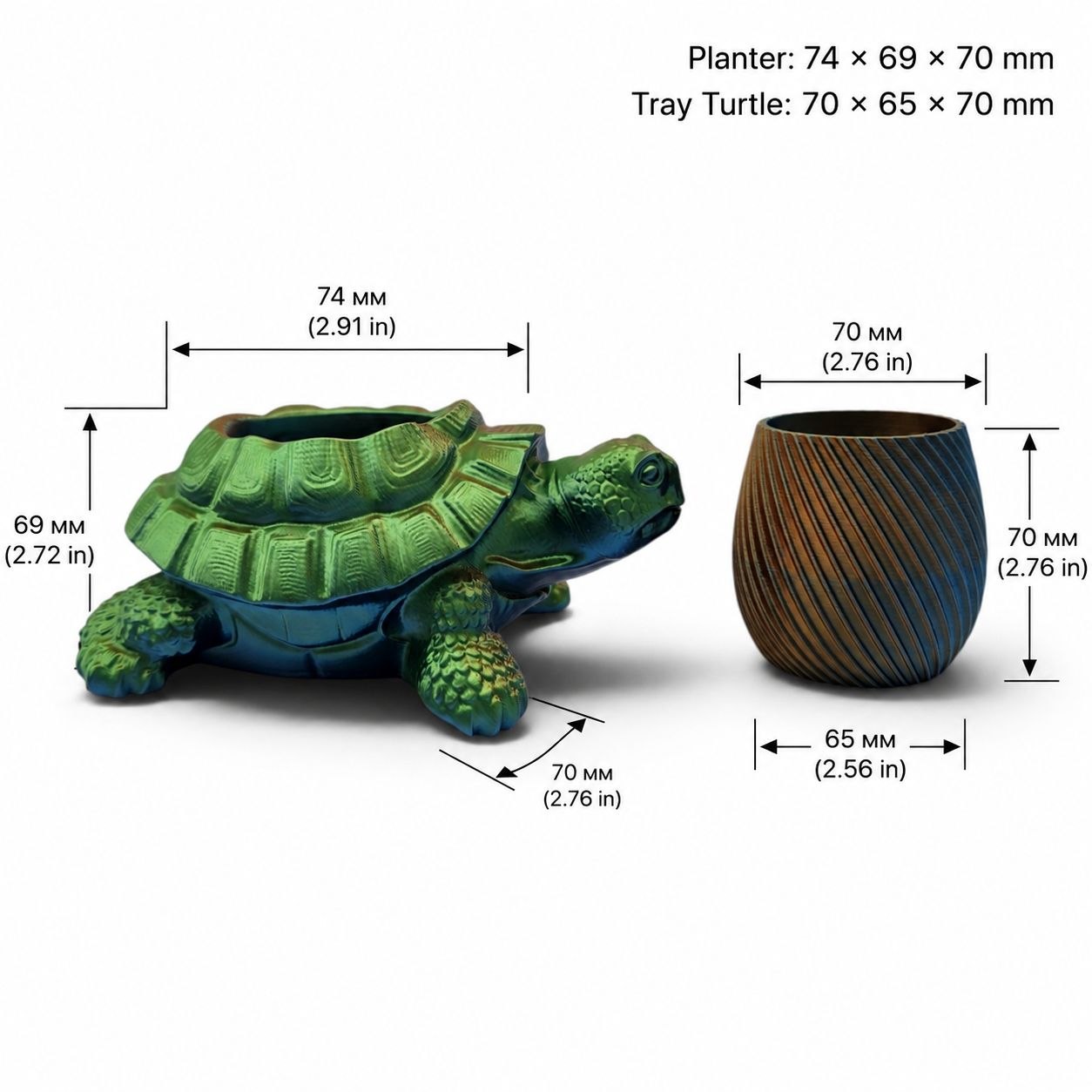 🌈 Rainbow Turtle Planter – Unique 3D Printed Pot 🐢✨ Srarry Sea